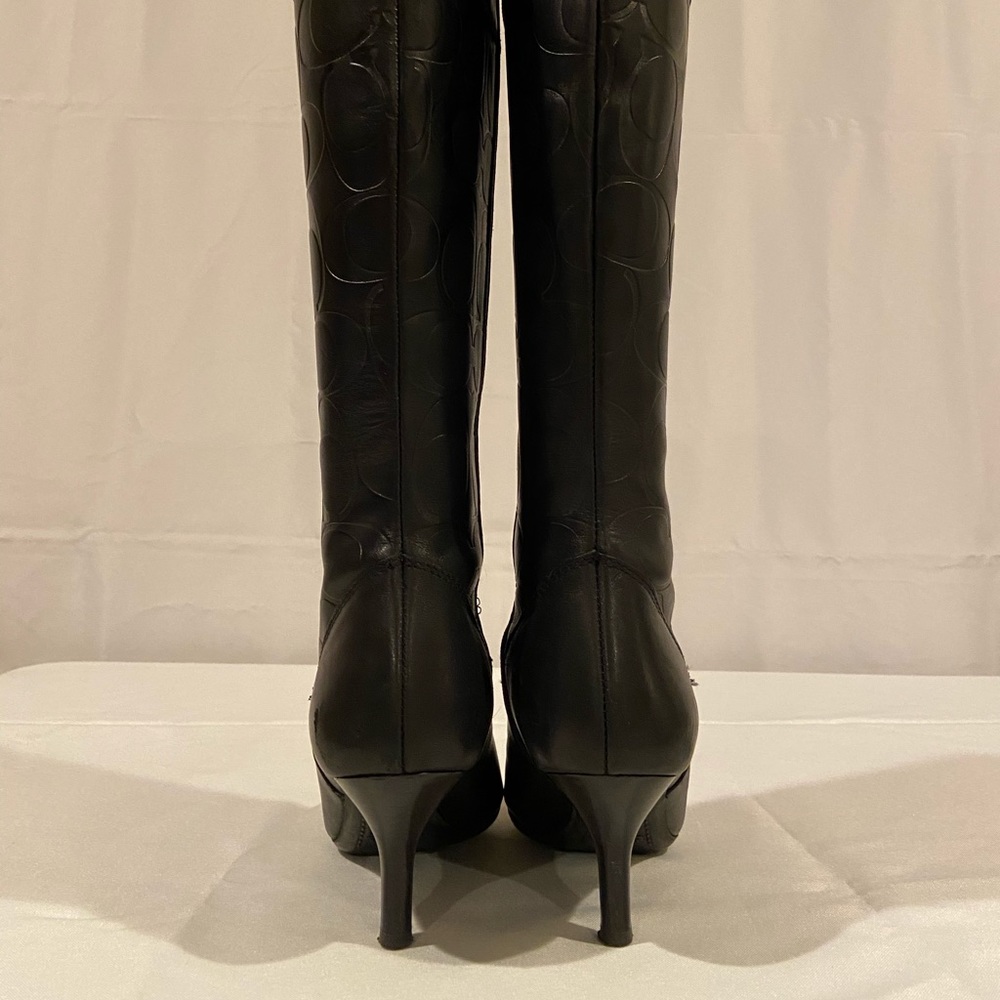 Coach Leather Monogram Boots - Picture 8 of 13